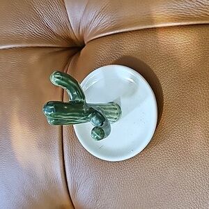 Earthbound cactus jewelry trinket holder ring